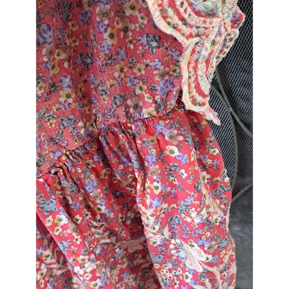 Chelsea & Violet Women's Size Med Floral Lace-Trim Sleeveless Tank TopMulticolor - Picture 5 of 7